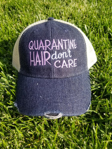 Quarantine Hair Don't Care Snap Back Hat