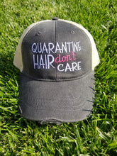 Load image into Gallery viewer, Quarantine Hair Don&#39;t Care Snap Back Hat
