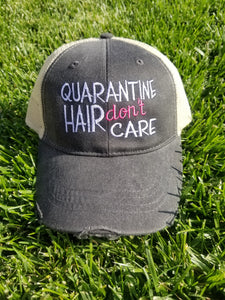 Quarantine Hair Don't Care Snap Back Hat