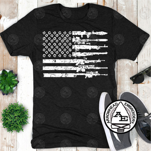 Guns and Bullets Flag Shirt